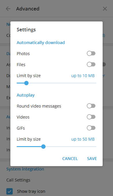 غیرفعال کردن دانلود خودکار